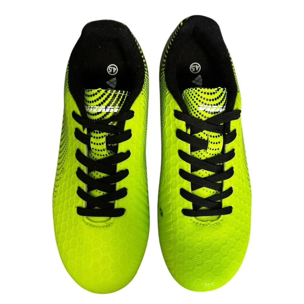 Zentic Soccer Cleats Outdoor Training Neon‎ Green Black Shoes Size 4.5